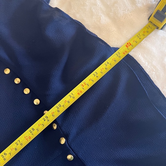 MICHAEL Michael Kors Navy Blue Studded Sleeveless Shift Dress - Picture 7 of 8